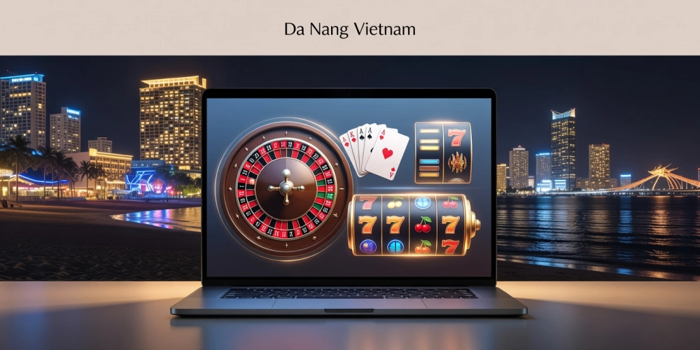 Minh họa khái niệm casino da nang nh88 với giao diện hiện đại và các trò chơi phổ biến