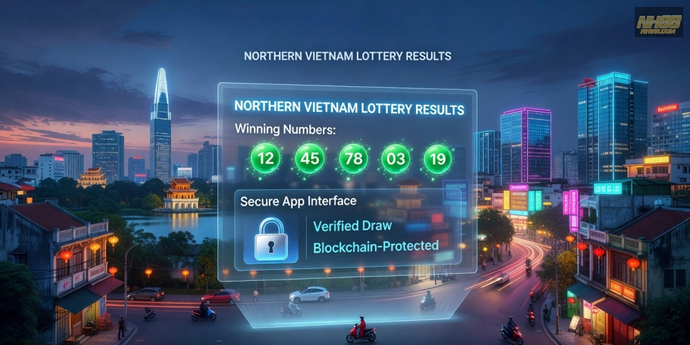 Hình minh họa khái niệm xổ số miền Bắc trên nền tảng NH88 với giao diện hiện đại