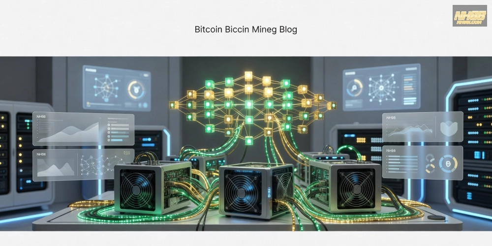 Minh họa khái niệm hướng dẫn đào Bitcoin trên nền tảng NH88 chuyên nghiệp và dễ hiểu