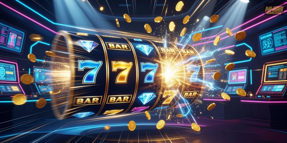 Hình ảnh trò chơi nổ hũ siêu tốc với hiệu ứng jackpot bùng nổ