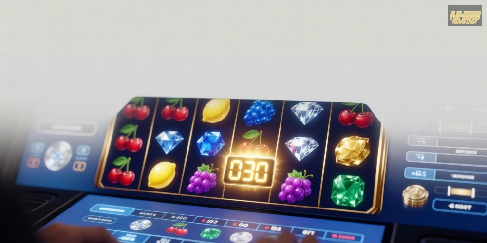 Minh họa khái niệm quay nổ hũ nh88 với hình ảnh trò chơi slot hấp dẫn